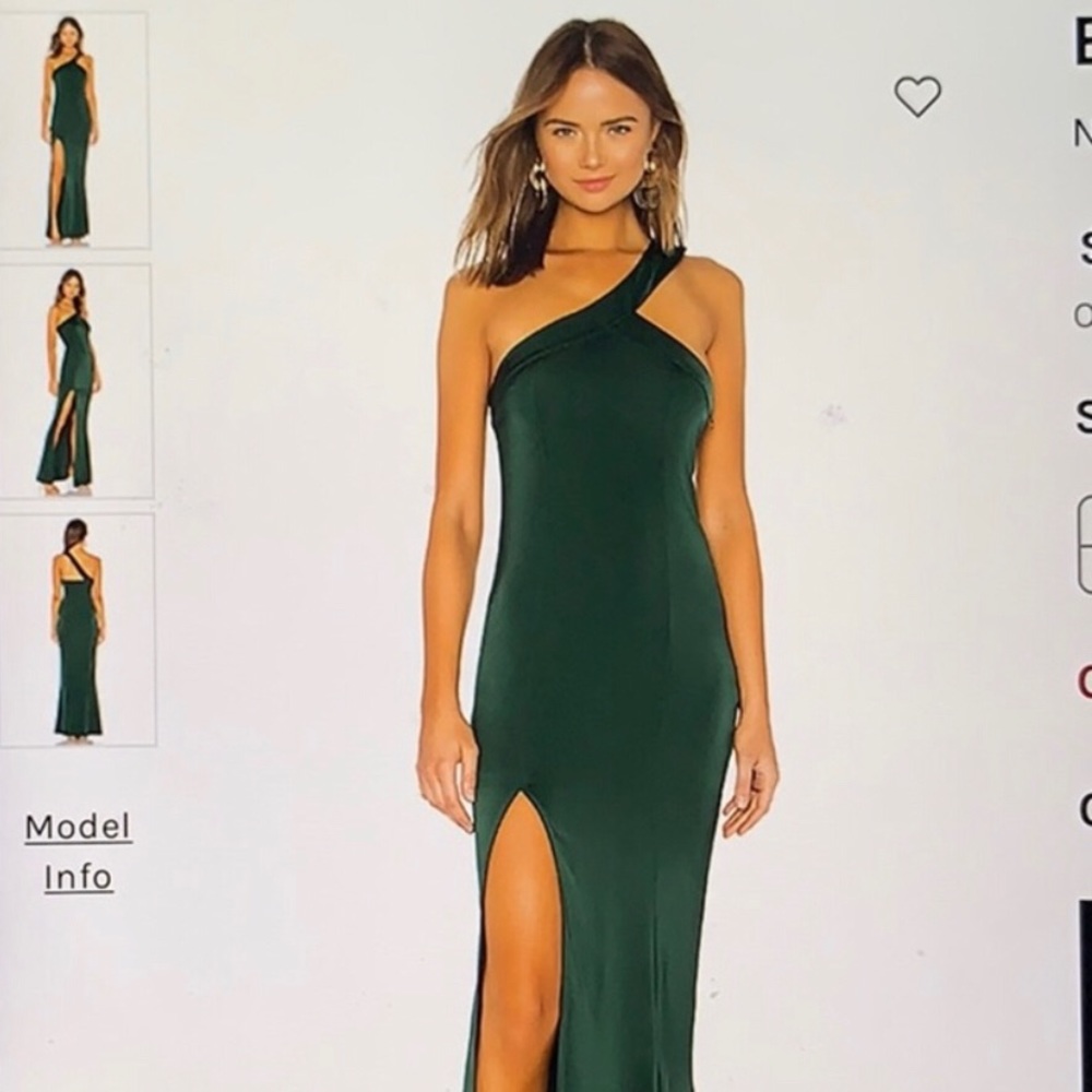 NBD green evening gown